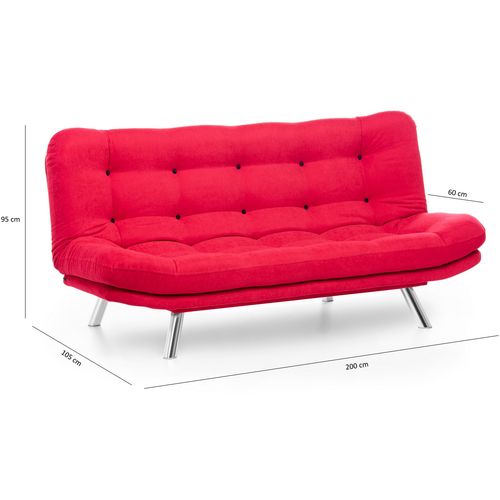 Misa Sofabed - Red Red 3-Seat Sofa-Bed slika 9