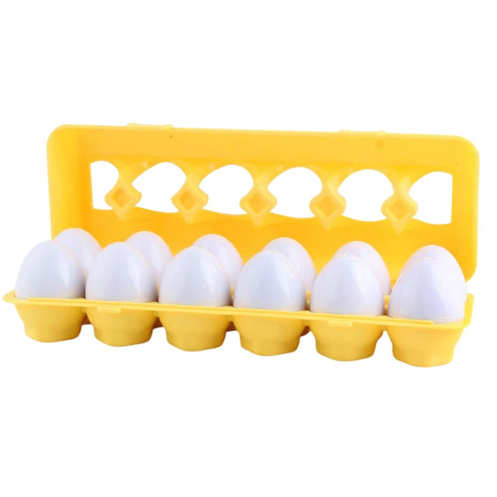 Edukativni sorter jaja, sparivanje oblika, šareno voće, 12 kom. slika 4