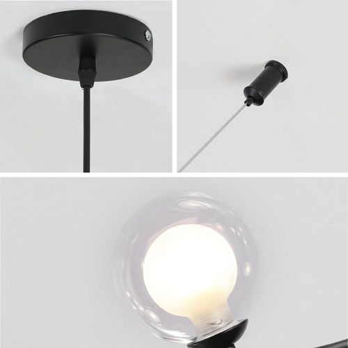 TOOLIGHT Stropna svjetiljka Metal Industrial staklo Crno APP754-8CP slika 10