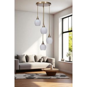 Opviq Luster 376, Bijela, Zlatna