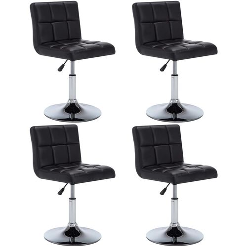 Blagovaonske stolice od umjetne kože 4 kom okretne crne slika 9