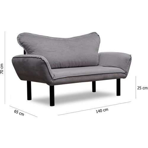 Atelier Del Sofa Chatto - Grey Grey 2-Seat Sofa-Bed slika 7
