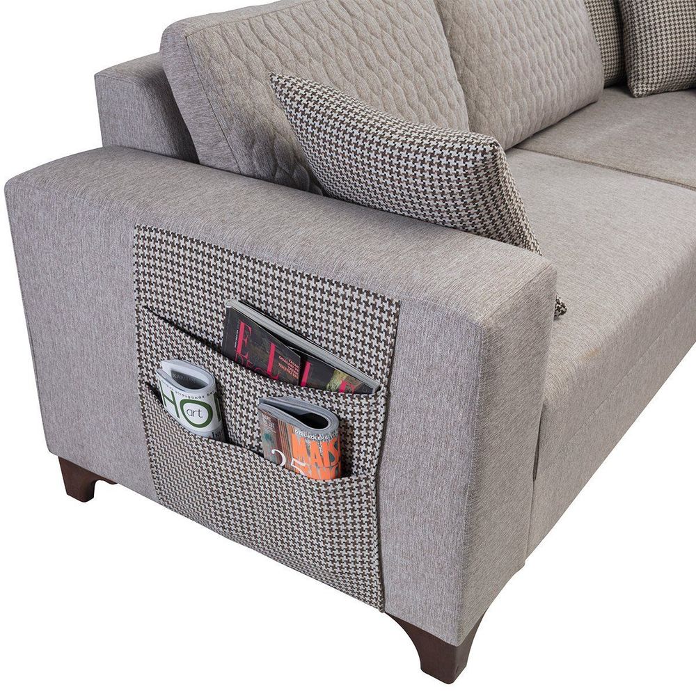 Ugaona Sofa Loft - svijetlosmeđa slika 4