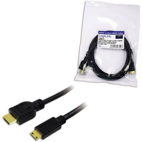 LogiLink HDMI priključni kabel HDMI A utikač, HDMI Mini C utikač 2.00 m crna CH0023  HDMI kabel slika 4