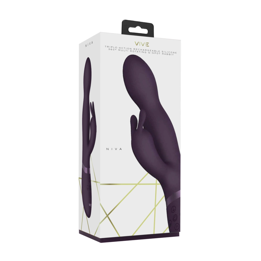 VIVE by Shots Niva - rotirajući rabbit vibrator - ljubičasta slika 2
