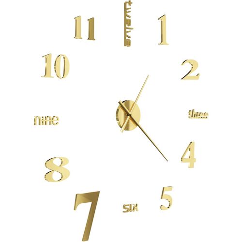 3D zidni sat moderni dizajn 100 cm XXL zlatni slika 19