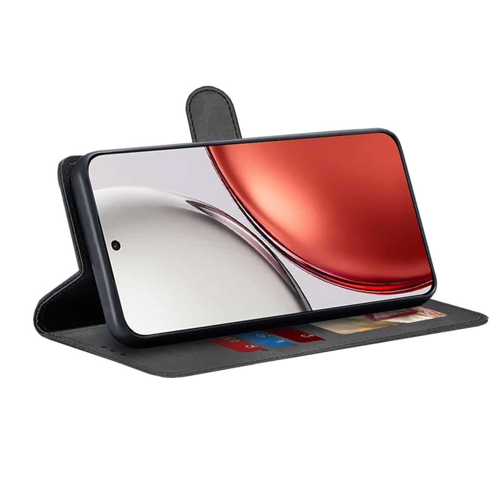 Techsuit Diary Book preklopna maska za Honor Magic8 Lite -crna slika 2
