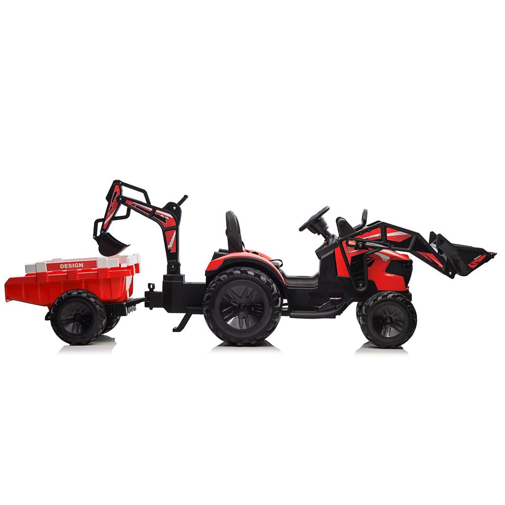 Bager na baterije s prikolicom SX2068 crveni slika 5
