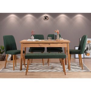 Costa Atlantic Green Set Stola i Stolica (6 Komada)