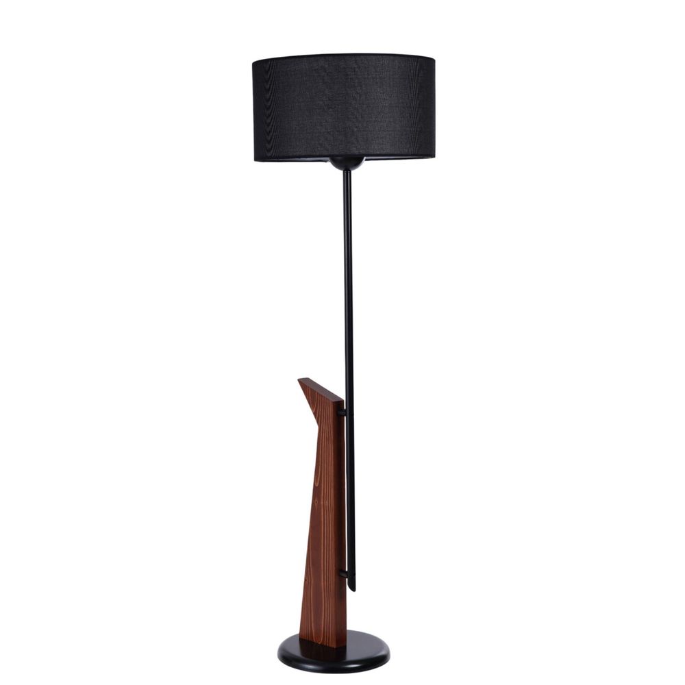 Opviq Podna lampa 708, crna, orah slika 2