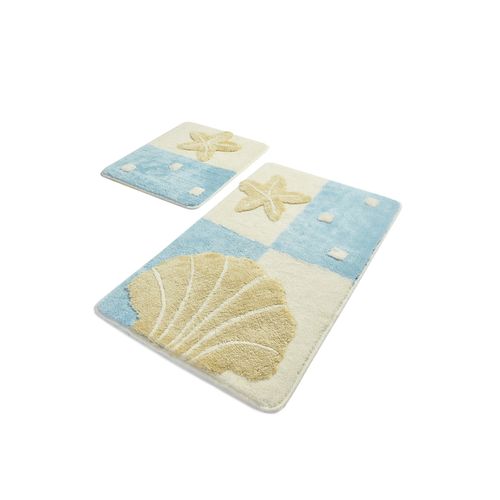 Deniz Yıldızı - Blue Multicolor Acrylic Bathmat Set (2 Pieces) slika 2