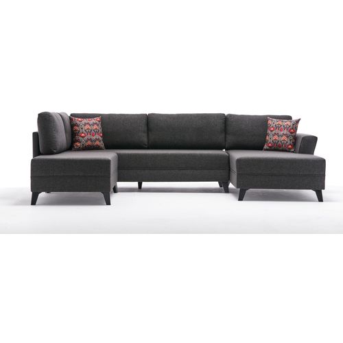 Atelier Del Sofa Kutna garnitura na razvlačenje, Antracit, Eris - Anthracite slika 7