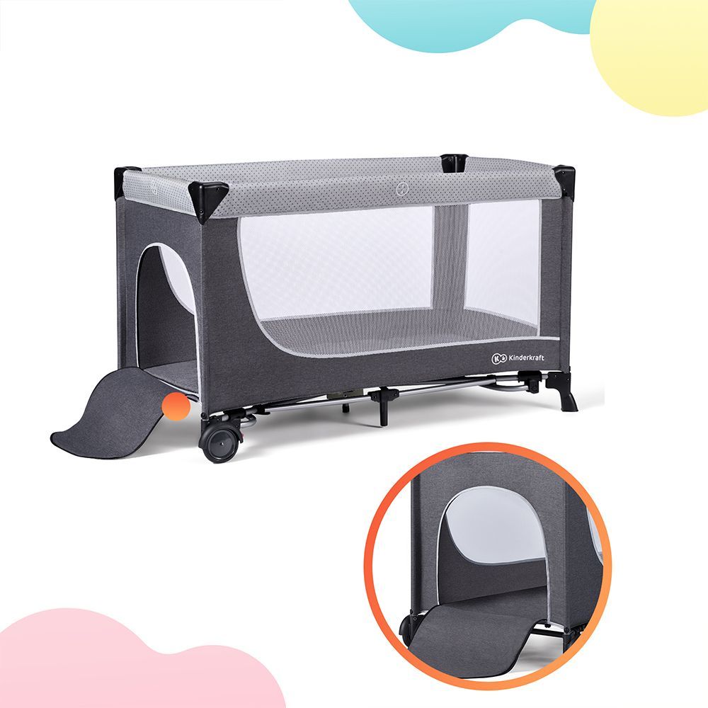 Kinderkraft Vikend krevetac LEODY, Grey slika 11