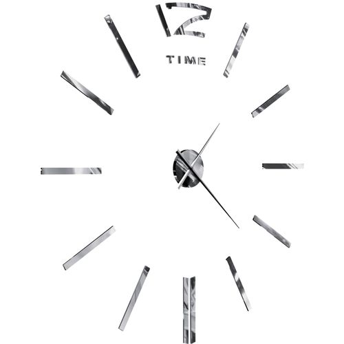 3D zidni sat moderni dizajn 100 cm XXL srebrni slika 25