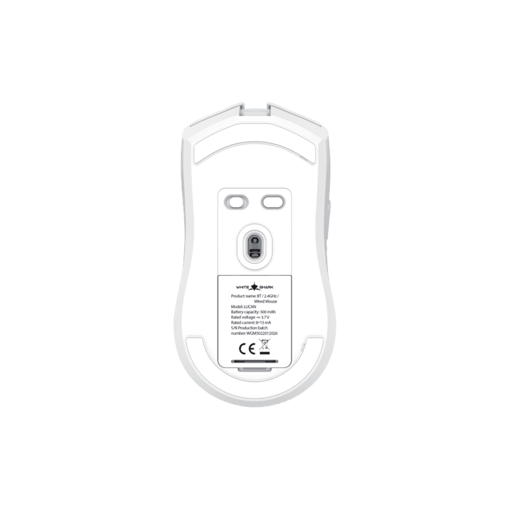 WHITE SHARK Miš WGM-5022 LUCAN / 12.000 DPI, bijeli slika 7