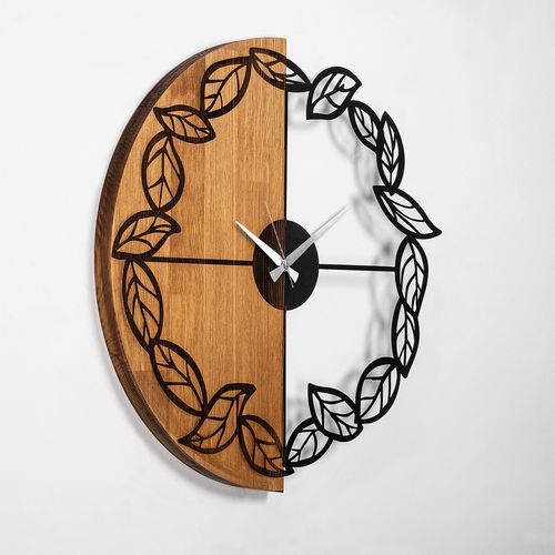 Wallity Ukrasni drveni zidni sat, Wooden Clock - 68 slika 6