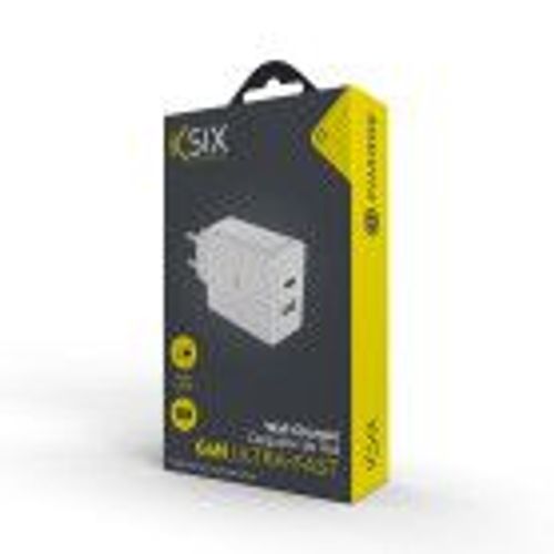 KSIX BXCDC65DGAN ULTRA BRZI ZIDNI Punjač 65W DUAL USB A+USB C KONEKTORI, BELI slika 5