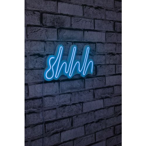 Wallity Ukrasna plastična LED rasvjeta, Shhh - Blue slika 11