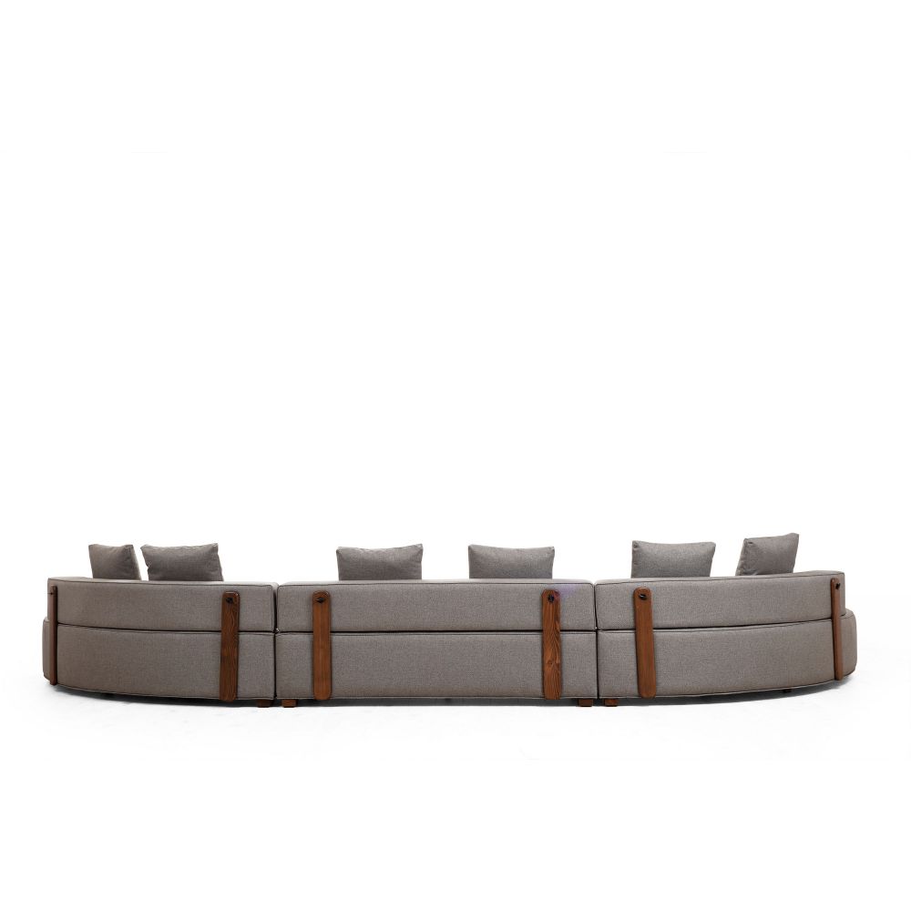 Gondol-3 (CHL-SOL-O3-CHL-SAĞ) - Ugao Sofa u Boji Sive slika 3