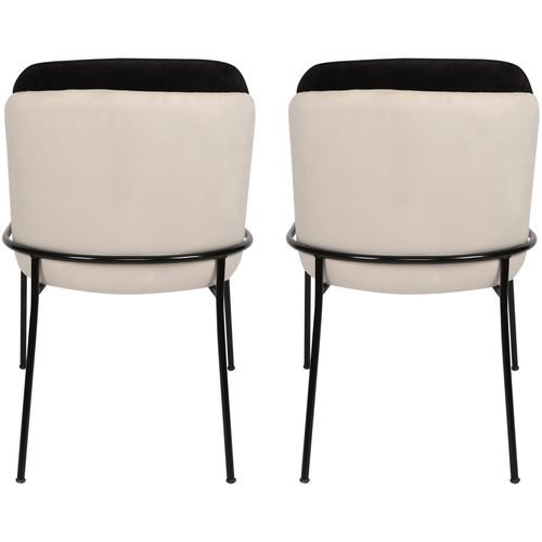 Woody Fashion Set stolica (2 komada), Crno Krema, Dore 118 slika 3