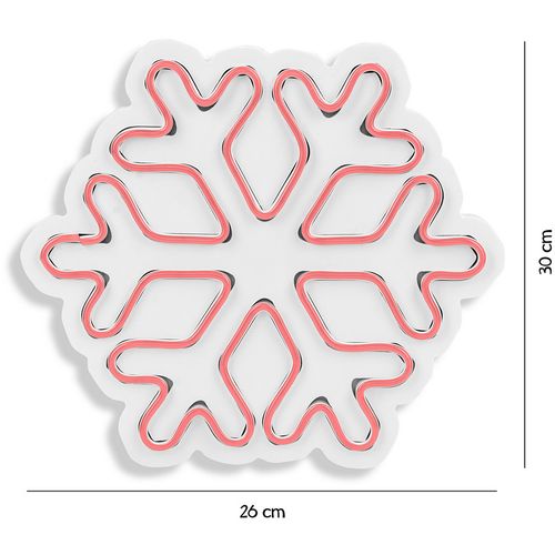 Wallity Ukrasna plastična LED rasvjeta, Snowflake - Pink slika 8