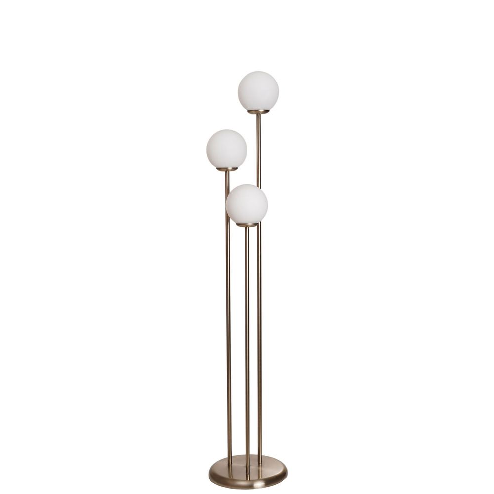 Opviq Podna lampa 558, bijela, mat krom slika 2