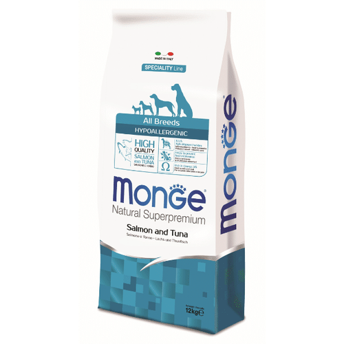 Monge Natural Superpremium Dog All Breeds Adult Hypo Salmon With Tuna 12 kg slika 1