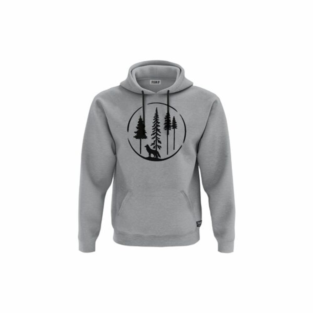 XGB3 Duks sa kapuljačom i džepom Stay Wild Tee Silver slika 1
