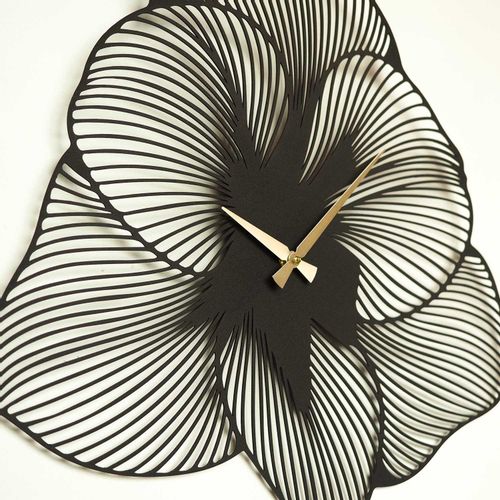 Wallity Sat metalni zidni dekorativni, Azalea Metal Wall Clock - APS039 70 - Black slika 6