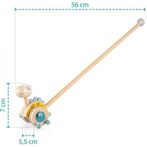 Zopa drvena igračka guralica Dinosaur blue  slika 5