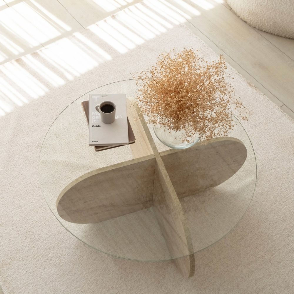 Bubble - Transparent Travertine Coffee Table slika 3