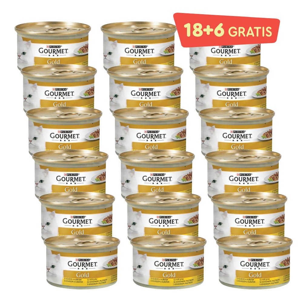 Gourmet Gold govedina/piletina 85 g (18 + 6 BONUS) slika 1