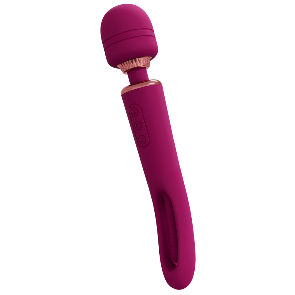 VIVE by Shots Kiku - dvostrani vibrator s inovativnim stimulatorom mlataranja G-točke - roza slika 4