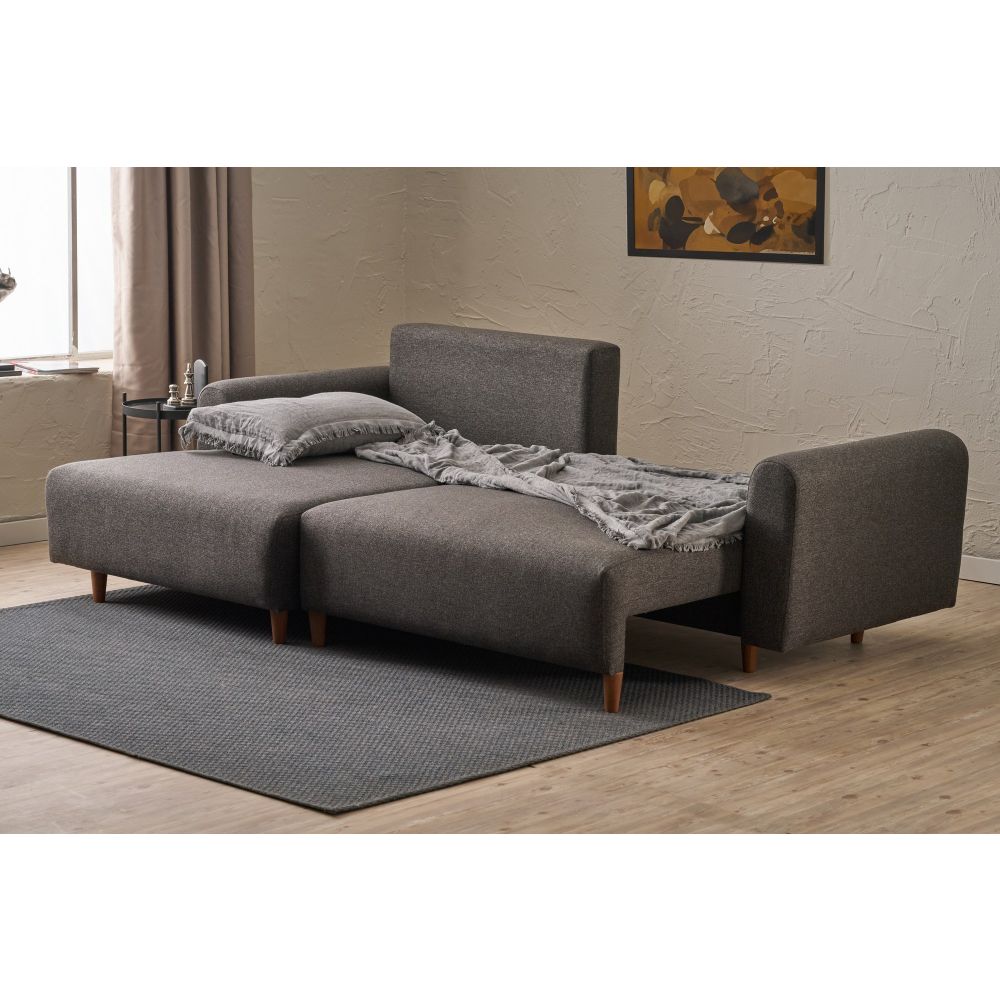 Mane Left - Antracitni Kutni Sofa-Krevet slika 6