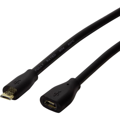 LogiLink USB kabel USB 2.0 USB-Micro-B utikač, USB-Micro-B utičnica 1.00 m crna  CU0121 slika 6