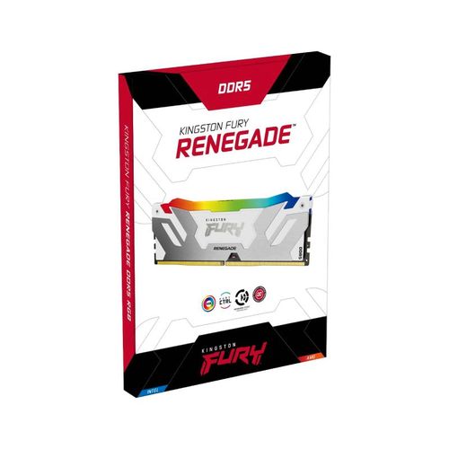 KINGSTON DIMM DDR5 16GB 6800MT/s KF568C36RWA-16 FURY Renegade RGB White XMP slika 3