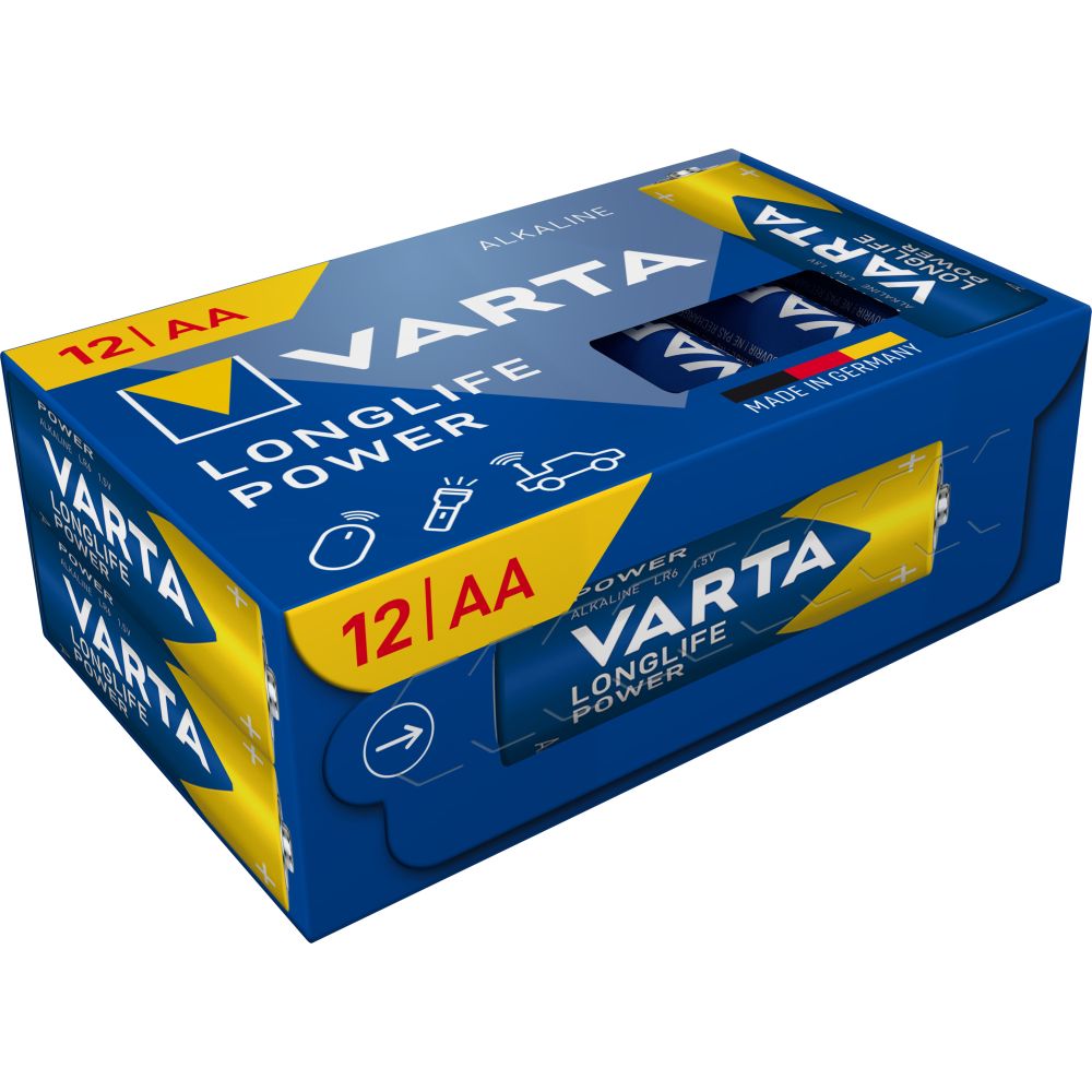 Varta Longlife Power baterija LR06, AA, 1,5V 12 kom slika 2