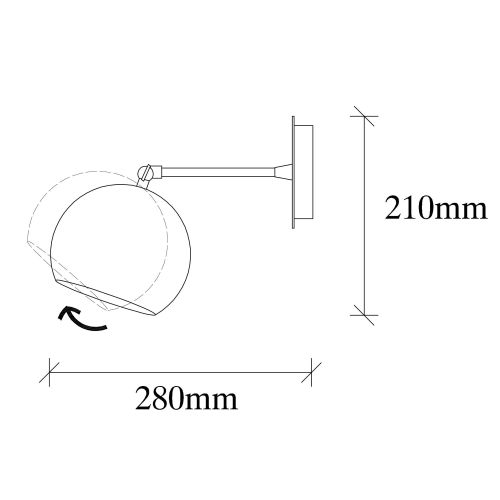 Sivani - MR - 709 Crna Zidna Lampa slika 6