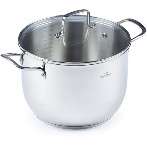 Čelični lonac Rosmarino Pour&amp;Cook II sa staklenim poklopcem 6,5 l - 24 cm silver 24x17 cm slika 3