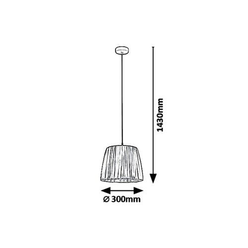 Rabalux Pixie, visilica, E27 1X MAX 60W, plava slika 2