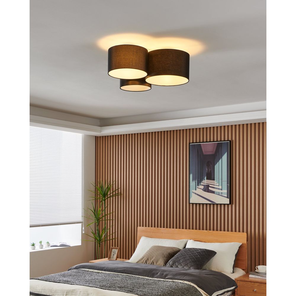 Eglo plafonjera 'Pastore 2', crno/bijela, E27, promjer 610 mm slika 2