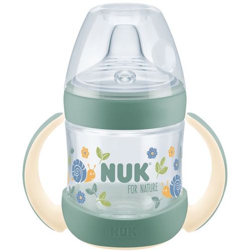 NUK Prelazna flašica For Nature sa indikatorom temperature 6m+ 150ml, Zelena slika 1