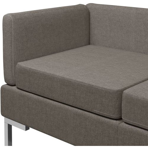 2-dijelni set sofa od tkanine smeđe-sivi slika 12