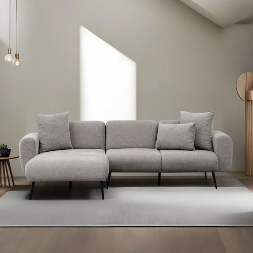 Side Left - Light Grey Light Grey Corner Sofa slika 1