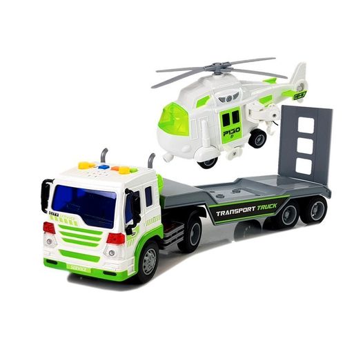 Kamion transporter helikoptera 1:16 bijelo-zeleni slika 2