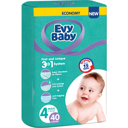 Evy Baby jednokratne pelene 3 u 1 sistem Twin slika 4