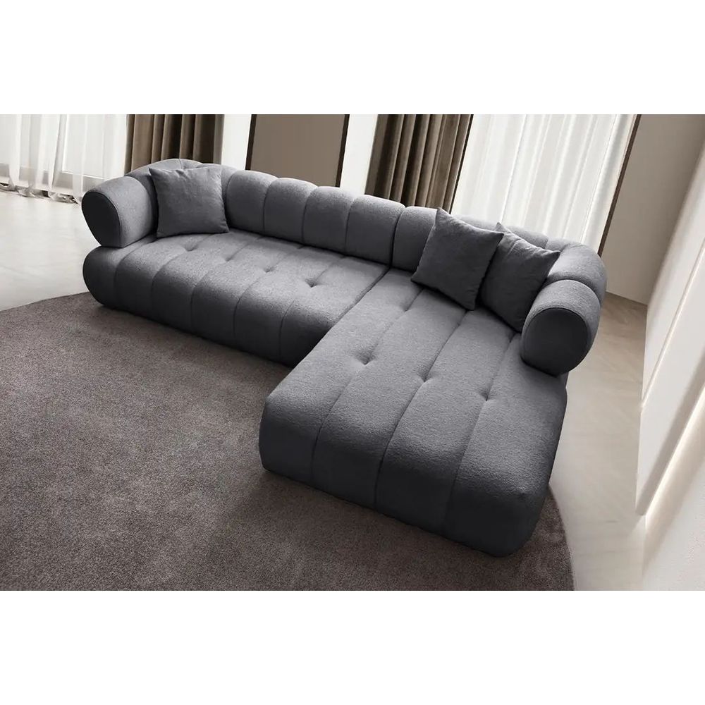 Ugaona Sofa Petra Desna - Tamno Siva slika 4