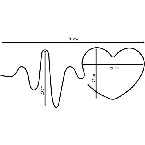 Opviq dekorativna zidna led svjetiljka, Heart - Medium - White slika 8