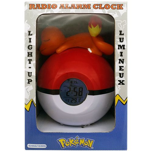 Pokemon Charmander Pokeball lamp alarm clock slika 6