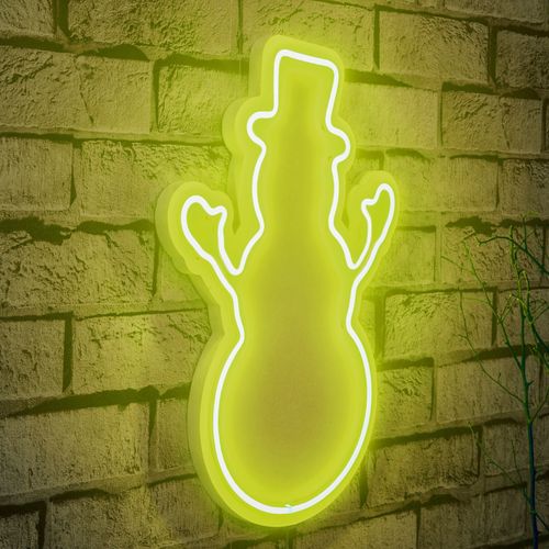 Wallity Ukrasna plastična LED rasvjeta, Snowman - Yellow slika 9